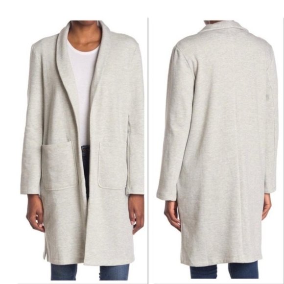 Susina Women's Open Front Long Sleeve Pocket Cardigan - Picture 2 of 6